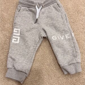 Givenchy Kids Gray Sweatpants with White Logo